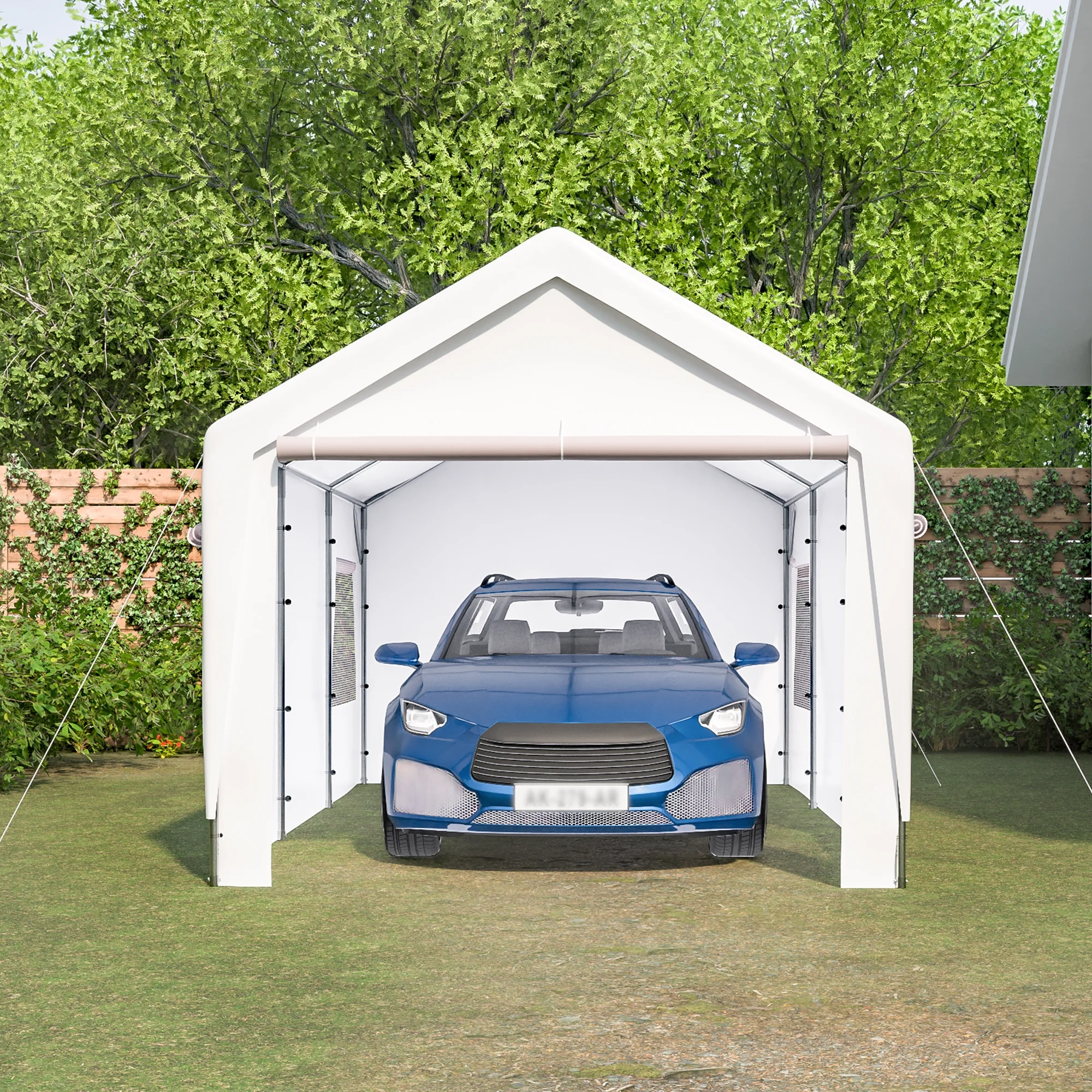 LZBEITEM 10x20 ft Heavy Duty Steel Carport