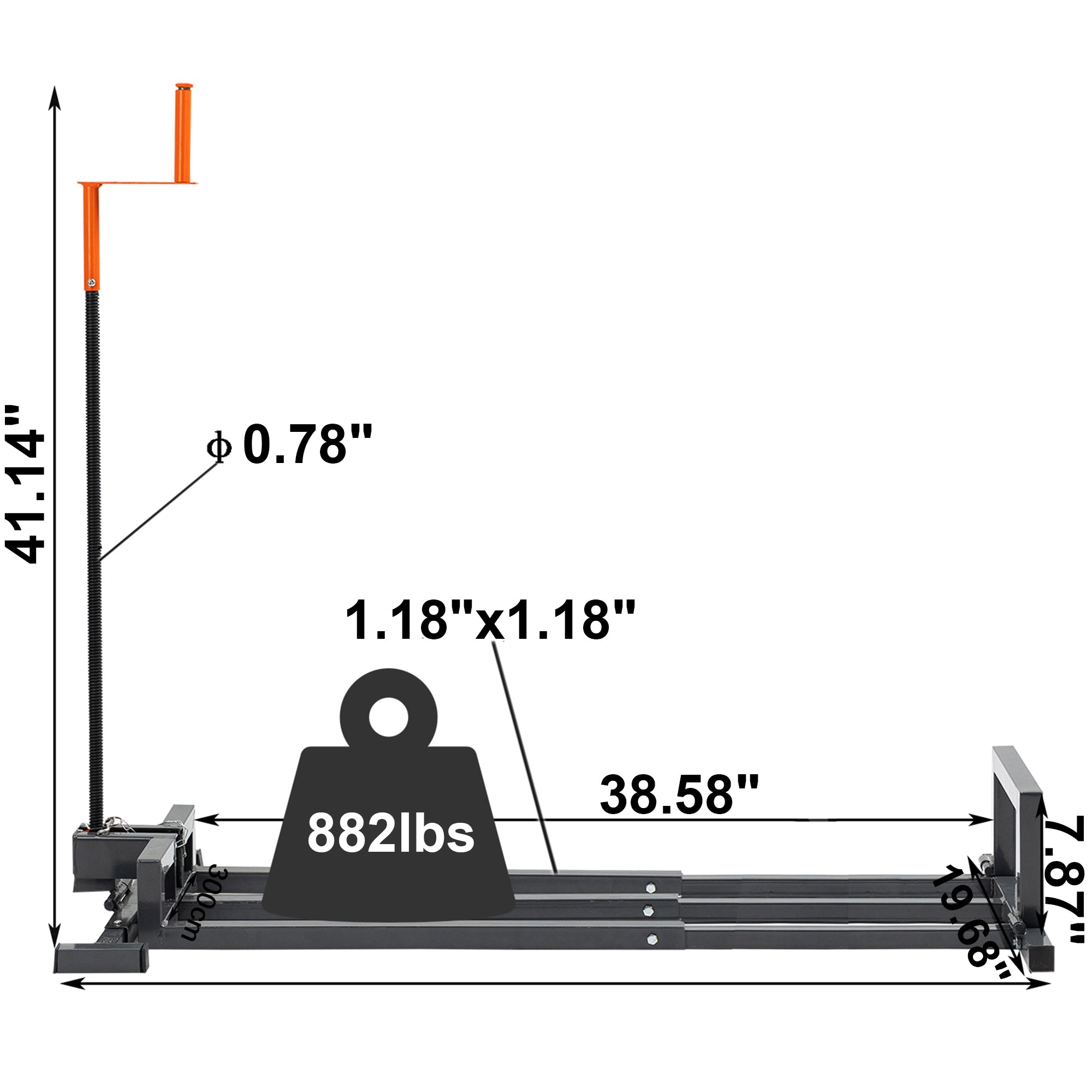 LZBEITEM Heavy Lawn Mower Lift Jack Rod - 882 lbs