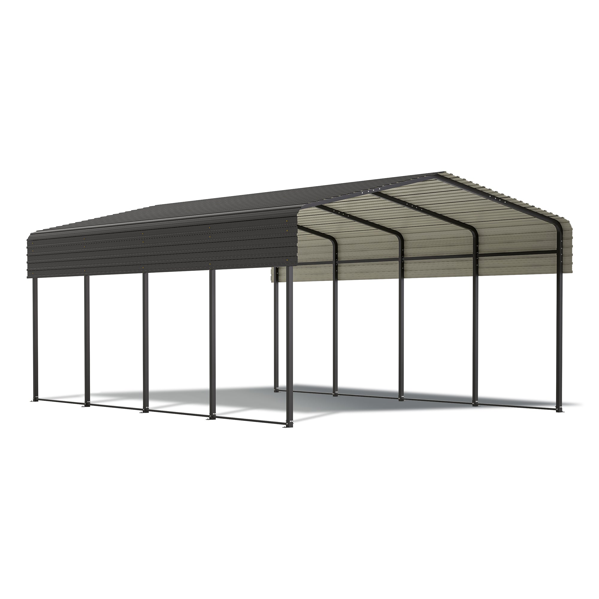 Thanaddo 13 Ft. W x 20 Ft. D Canopy Carport with Galvanized Steel Roof