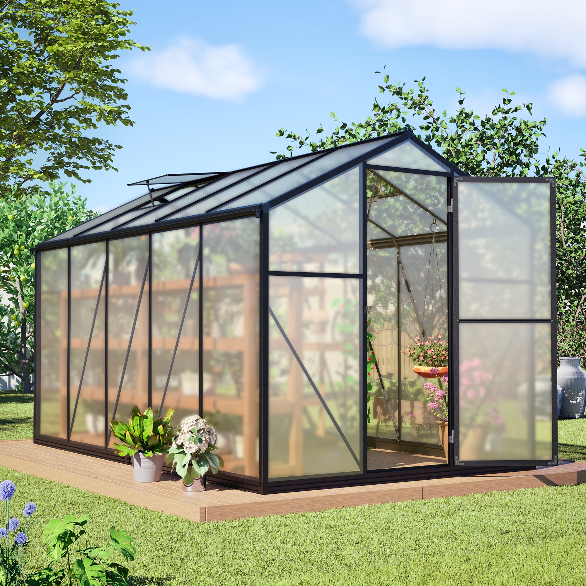 LZBEITEM 6x10 FT Outdoor Greenhouse