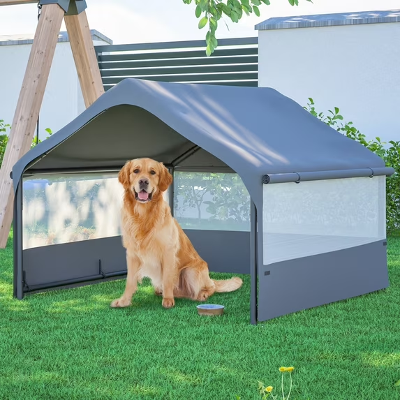 LZBEITEM Dog Shade Shelter Portable Outdoor Pet Tent Water Resistant Dog House Shade Protection for Garden, Patio, Backyard, Travel