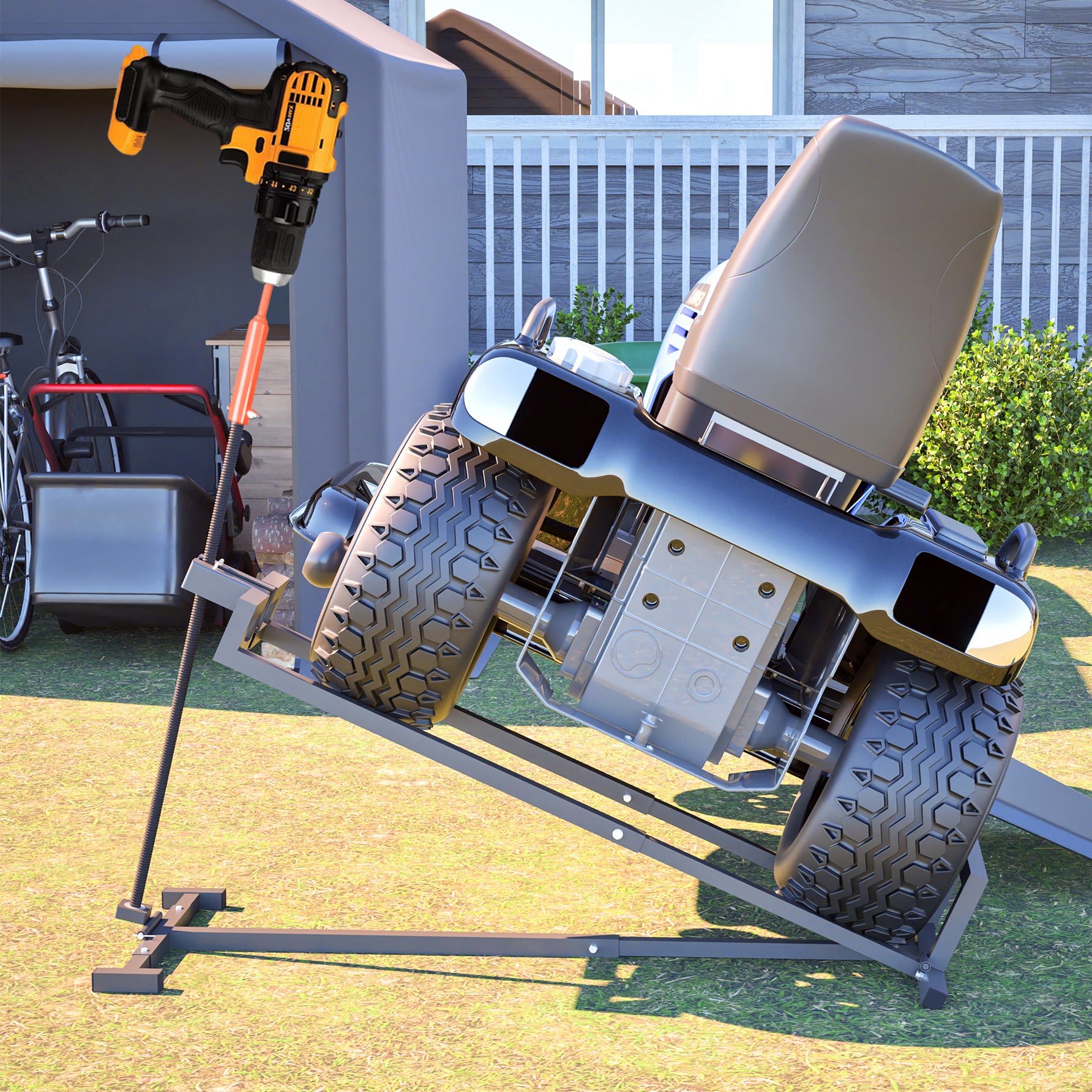 LZBEITEM Lawn Mower Lift Jack - 882 lbs