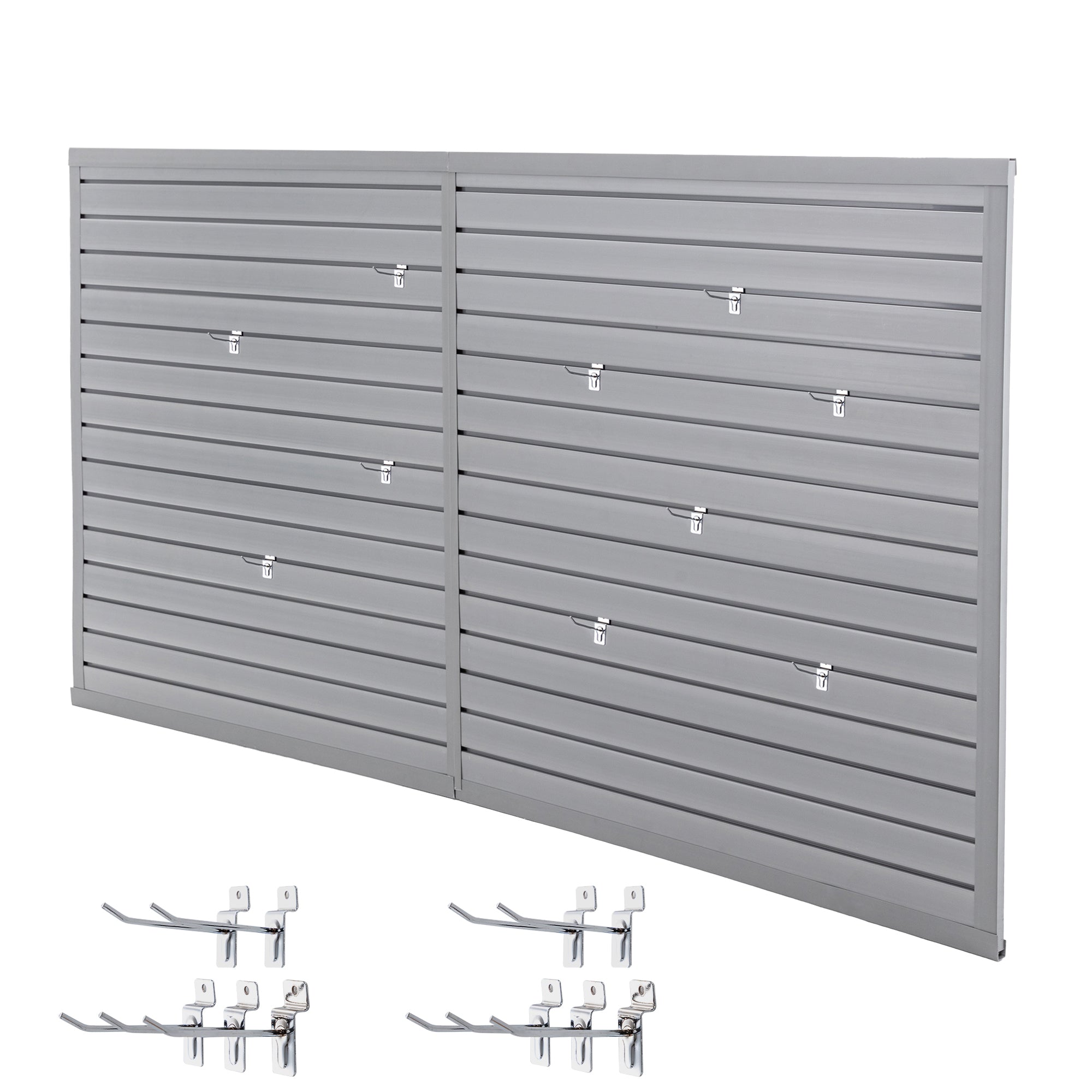 LZBEITEM 8'x4' PVC Slat Wall Paneling with Hooks
