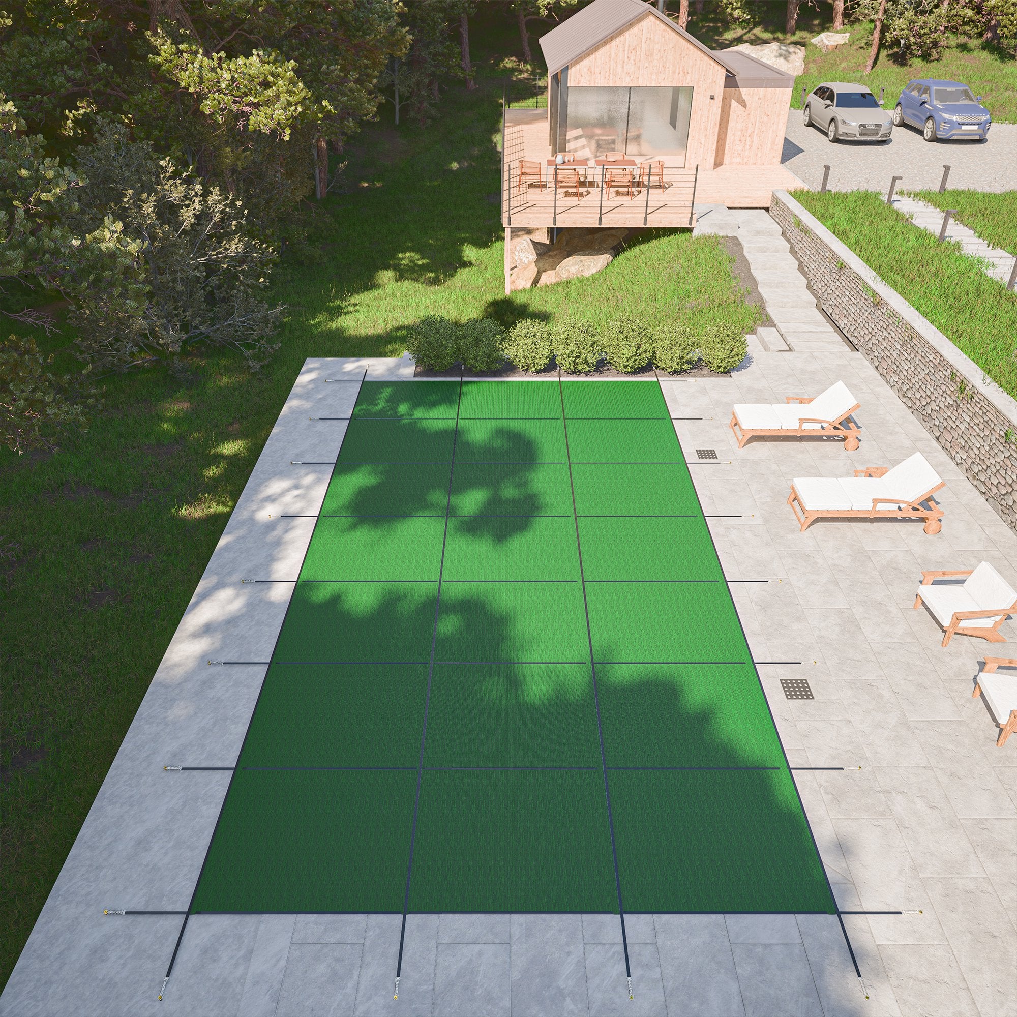 LZBEITEM Inground Pool Safety Cover 16' x 32' Rectangle